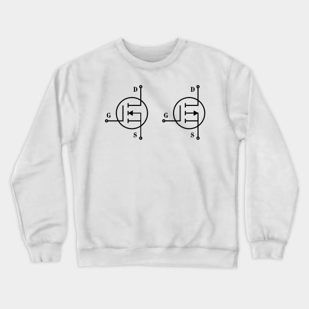 Mosfet Symbol Crewneck Sweatshirt by ScienceCorner